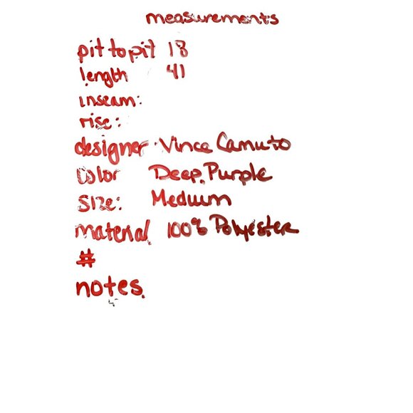 ✌️ 2/$40 ✌️Deep Purple Vince Camuto Thin Strap Wrap Dress Plunging Neckline sz M - Picture 8 of 8